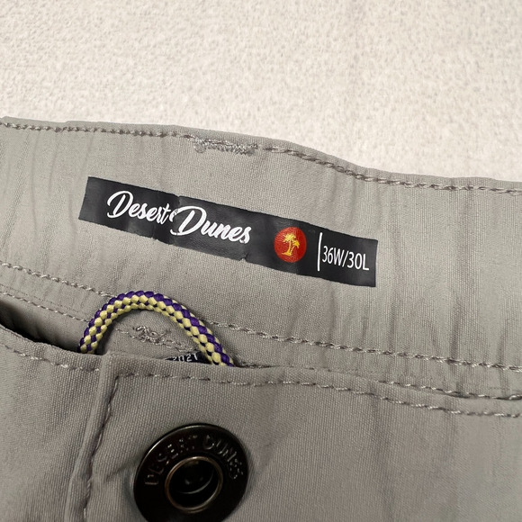 Desert Dunes Pants Mens 36x30 Gray Nylon Performance Golf Stretch Athleisure - Picture 5 of 9